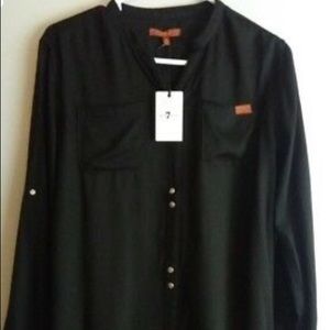 7 For All Mankind GIRL’S snap front shirt size XL